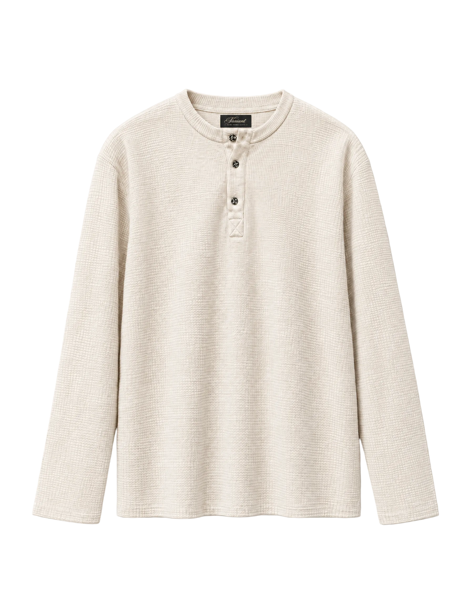 Faded Cropped Henley