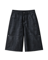 Waxed Denim Shorts